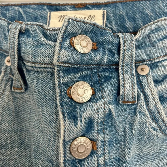 Madewell Cali Demi-Boot Jeans Comfort Stretch Edition Raw Hem Size 27 - Picture 10 of 16